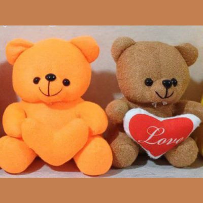 عروسک خرس مخمل قلب 25 سانتی
